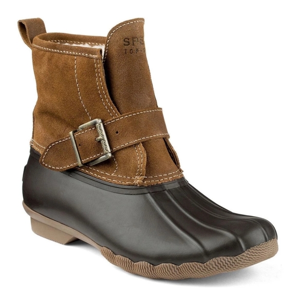 Sperry Shoes - Sperry Leather RIP Water Duck Boot Brown Size 10
